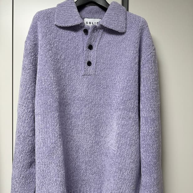 솔리드옴므 라벤더 폴로니트 50사이즈 팝니다