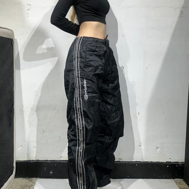 챔피온 블랙 사이드 라인 트랙 팬츠 M