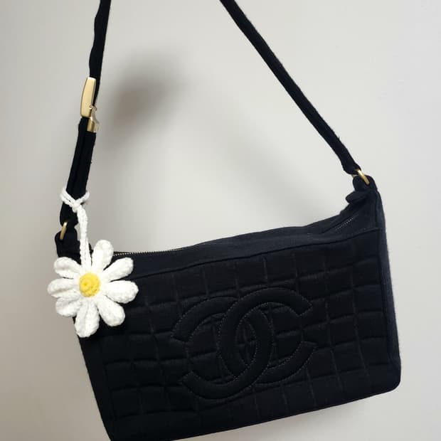 샤넬 초코바 패브릭 숄더백(빈티지)