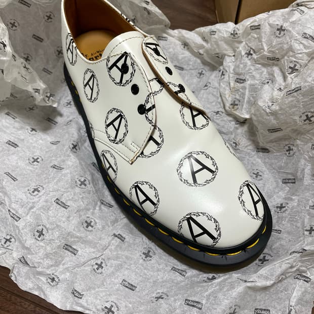 닥터마틴 x 슈프림 x 언더커버  1461 빈티지 화이트