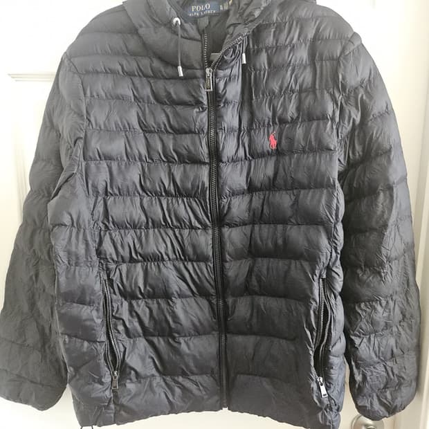 폴로 랄프 로렌 경량 후드 다운 패딩 자켓