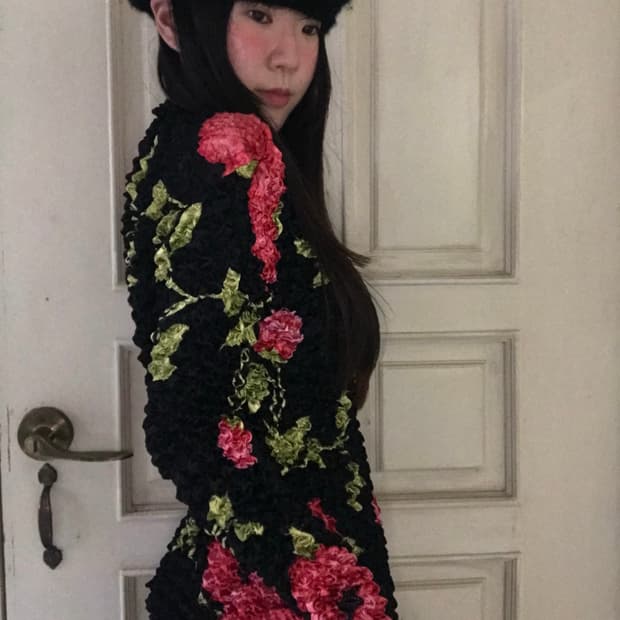 vintage pattern popcorn top