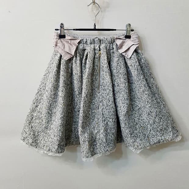 LIZ LISA 울 믹스 밴딩 스커트 그레이