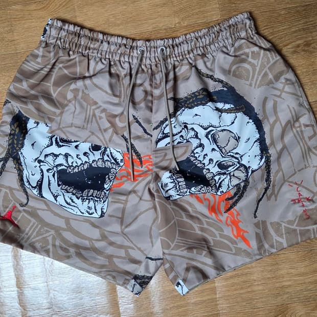 [us 2XL] 조던 트래비스 스캇 풀 쇼츠 반바지