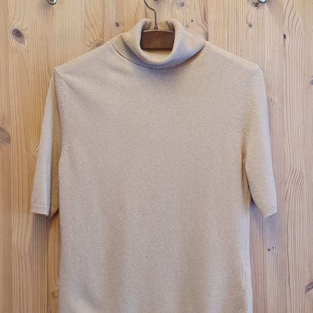 55.Cashmere 터틀 반팔니트 