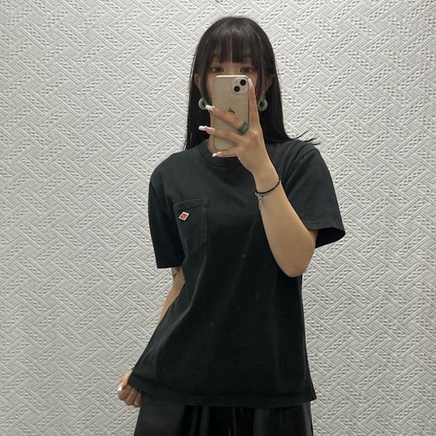 단톤 레트로 빈티지 캐주얼 포켓 워크 반팔티 95 C13757