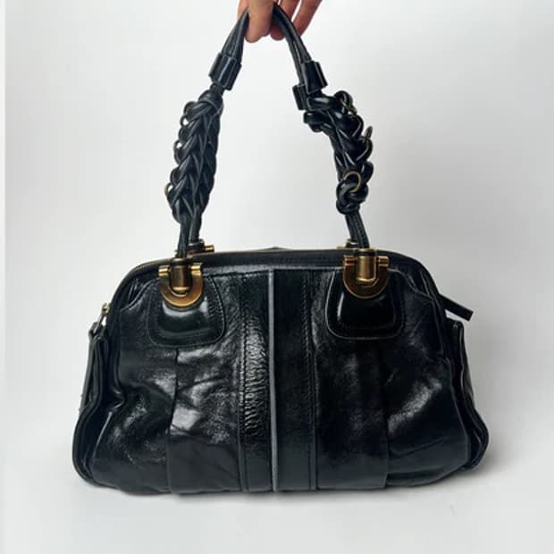 Chloé 끌로에 블랙레더 핸드백