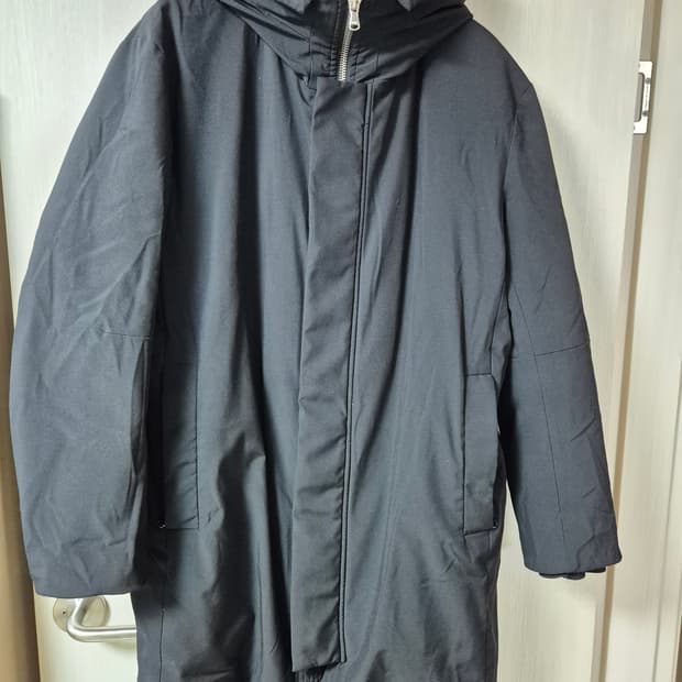 (정품) 솔리드옴므 구스다운 롱패딩 후드점퍼 50 이중집업