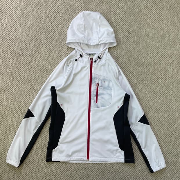 아식스 경량 스트레치 우븐 후드집업 