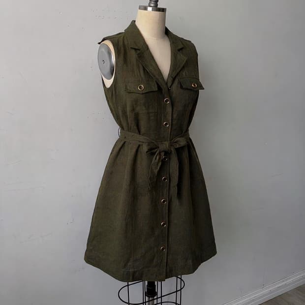 Japanese Vintage Olive Explorer Dress