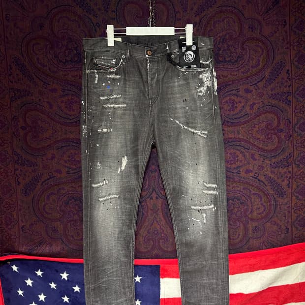 디젤 D-VIDER 데님 흑청 팬츠 신품