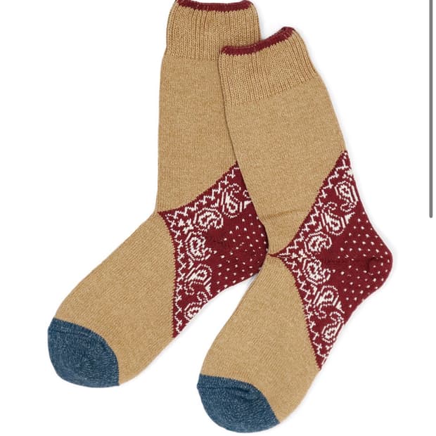 캐피탈KAPITAL 96수 힐 페이즐리 반다나 삭스 양말(새상품)