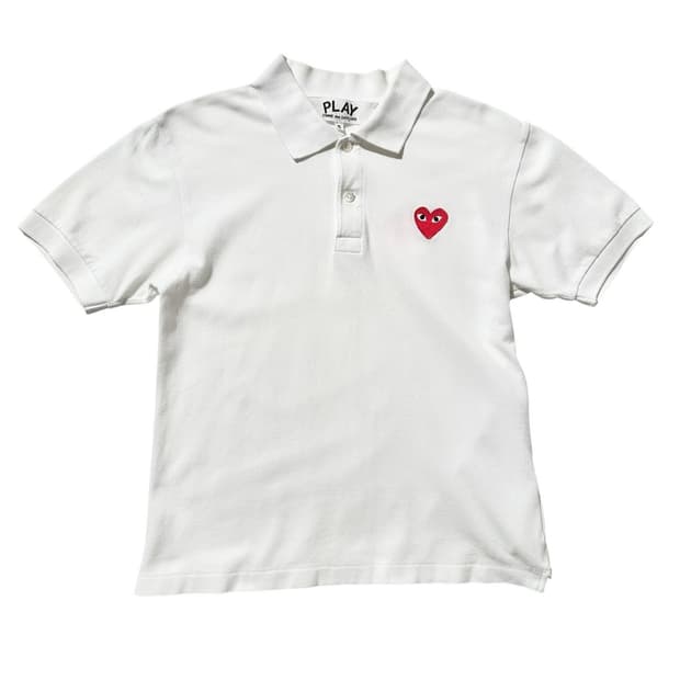 꼼데가르송 플레이 하트와펜 폴로 카라 반팔 티셔츠