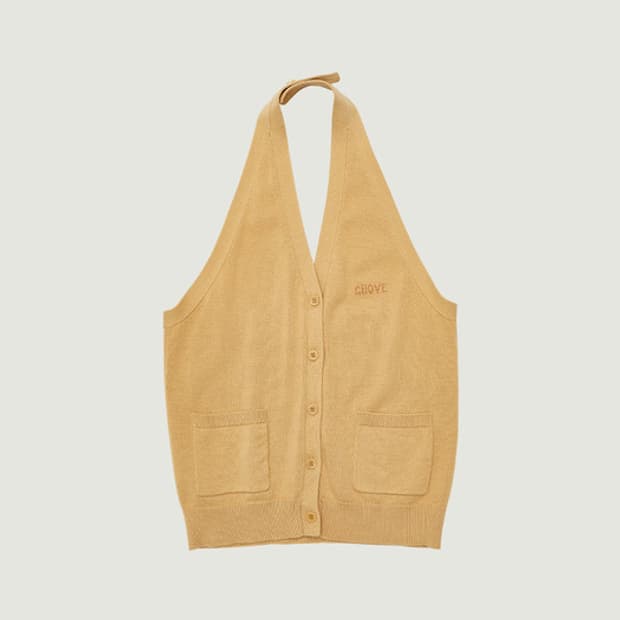 그로브 26PS BIRCH HALTER KNIT (BEIGE)