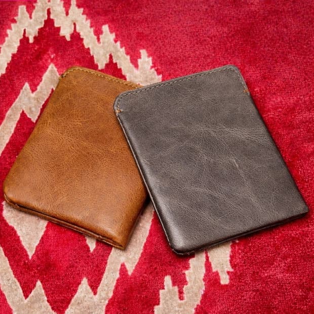 소가죽 빈티지 에이징 반지갑