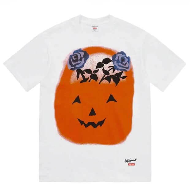 [XL] supreme 슈프림 x 요지 야마모토 펌킨 반팔 티셔츠 흰색