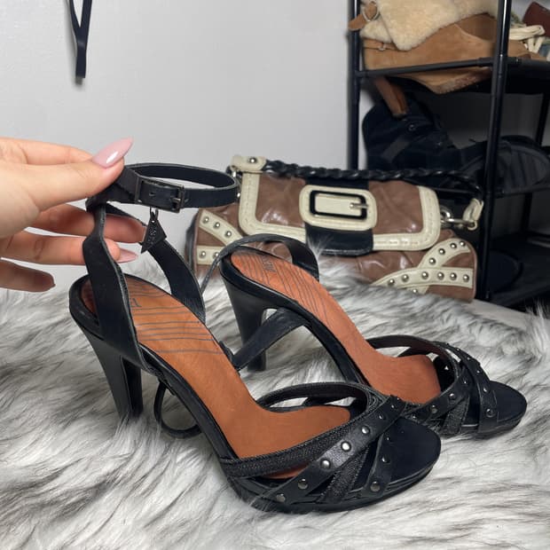 Diesel 흑청 가죽 힐