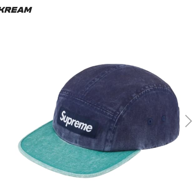 슈프림 피그먼트 투톤 캠프캡 네이비