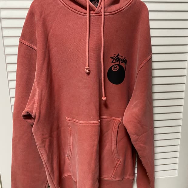 스투시 8볼 후드 피그먼트 구아바컬러