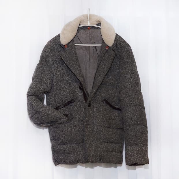 시리즈 (series) 라파예트 양털카라 트위드 다운패딩 자켓 (100)