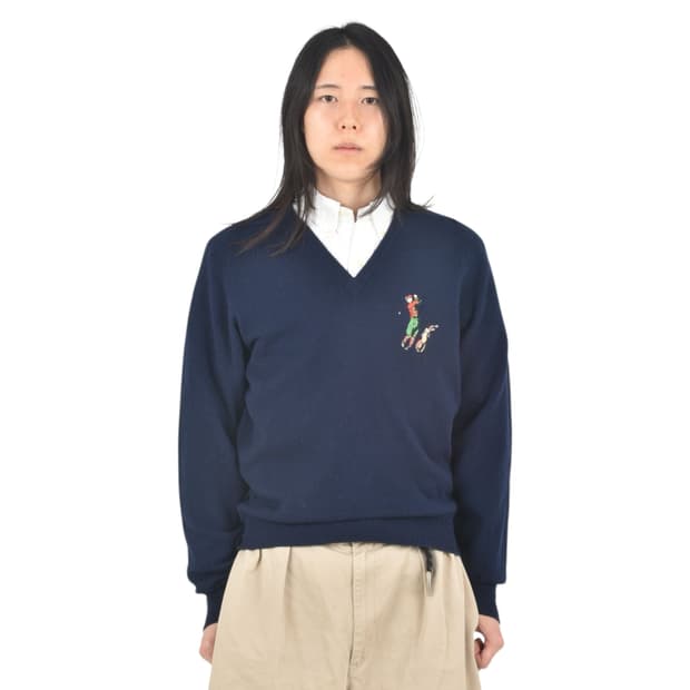 90S 슈퍼레어 버버리 골프 울니트 스웨터 38 N0634