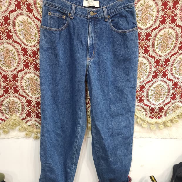 엘엘빈 릴렉스핏 플란넬체크 안감 데님팬츠

