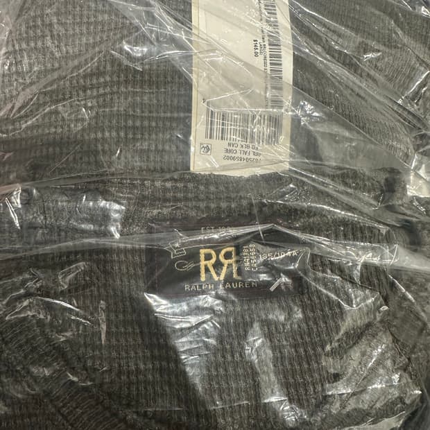 rrl 와플 헨리넥  블랙 XL