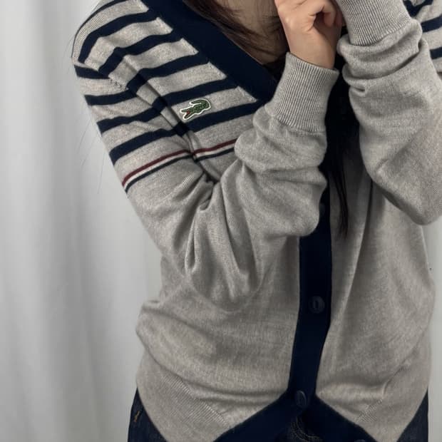 라코스테 그레이 가디건