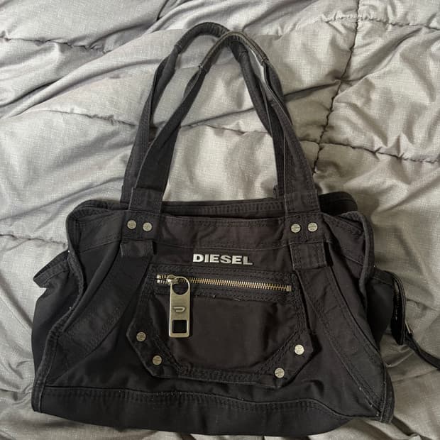 디젤 아카이브 빈티지 코튼 숄더백 