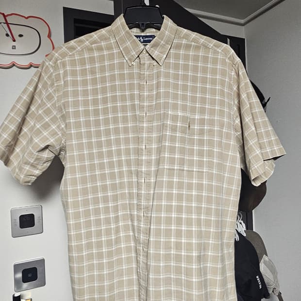 (XL)폴로 반팔 체크셔츠팝니다. 상태양호