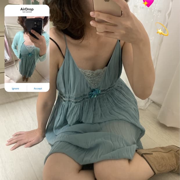 Mint blossom dress (vintage)