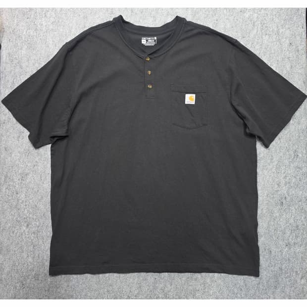 칼하트 루즈핏 포켓 헨리넥 반팔티 2XL