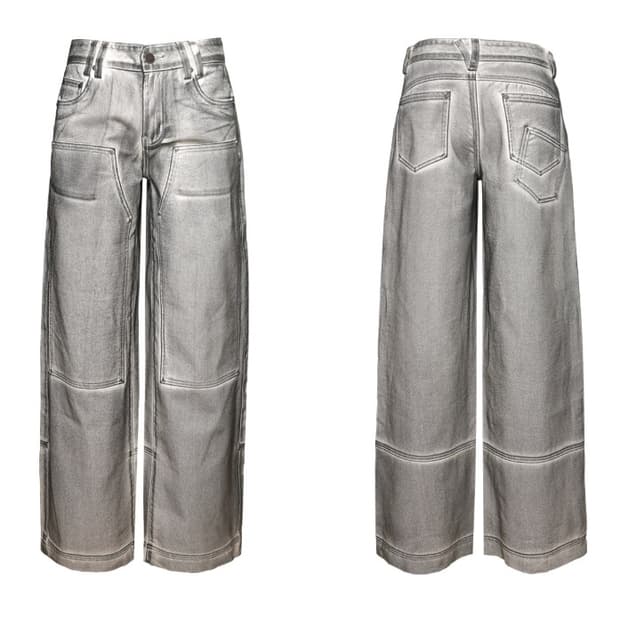 더티 워싱 스프레이 로우라이즈 팬츠