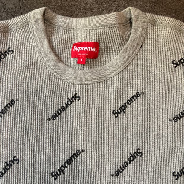 [L]슈프림 로고 와플 써멀 15fw