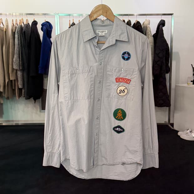 [L] A.blue garments 패치워크 셔츠