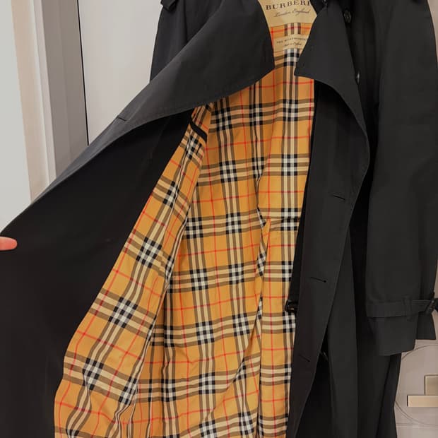 버버리 블랙 트렌치 코트 56size