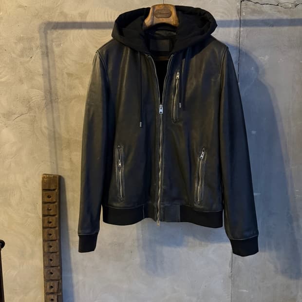 올세인츠 램스킨 클래식 블루종 100