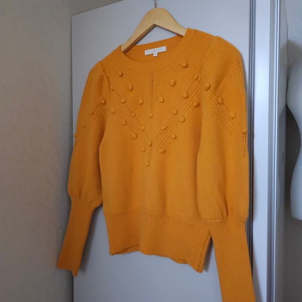 에고이스트 옐로우 팝콘 니트