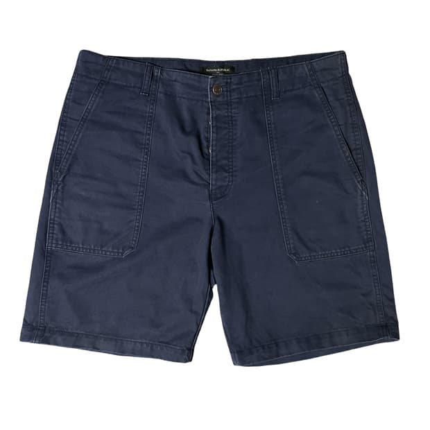 (35) 바나나리퍼블릭 네이비 버튼플라이 하프 팬츠