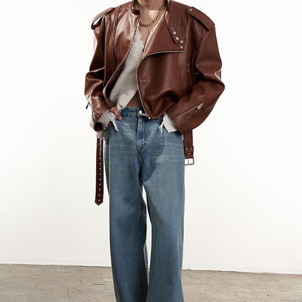 시스템옴므 23fw 파리컬렉션 바이커 자켓