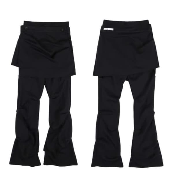 오호스 ojos 랩 오버 턱 팬츠 스커트 팬츠