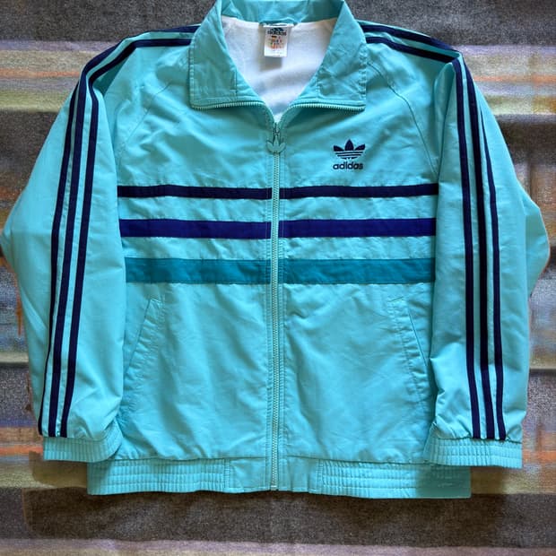 90s Adidas Mintblue Track Jacket