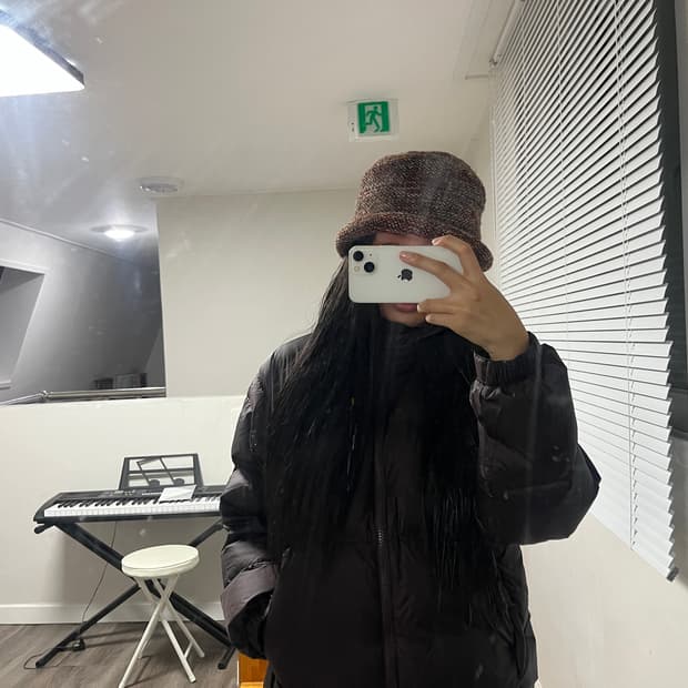 빈티지 트위드 버킷햇