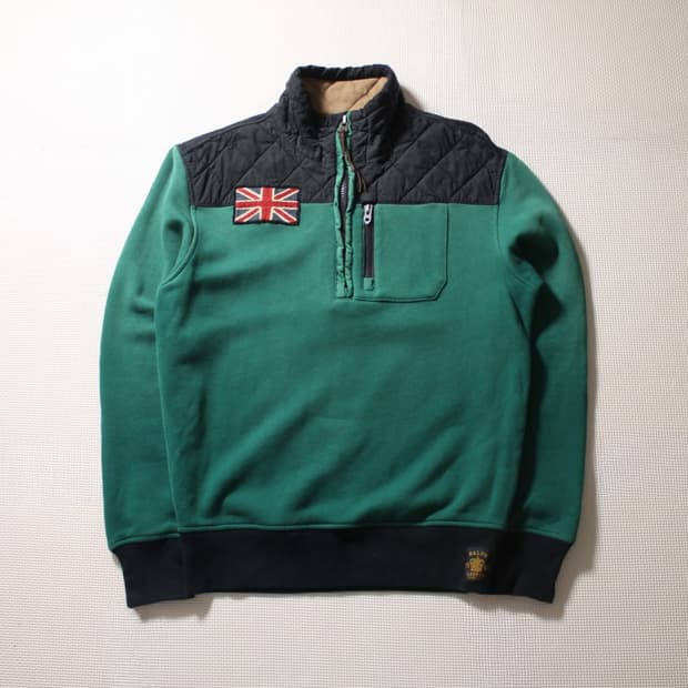 00's Polo 폴로 랄프로렌 유니언잭 퀼팅 하프집업 스웻셔츠