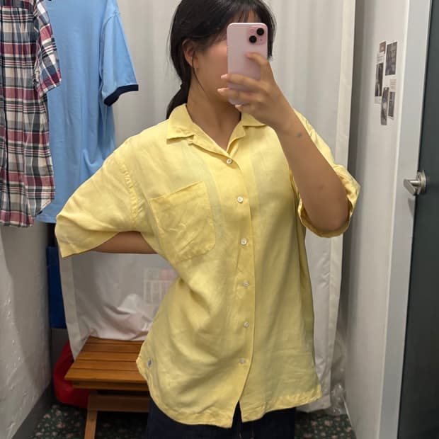 폴로 랄프로렌 사이드 로고 오픈카라 반팔 셔츠