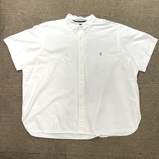(4XL) POLO 폴로 랄프로렌 반팔 셔츠 화이트 클래식핏 