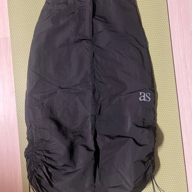 애즈온 나일론 로고 롱치마