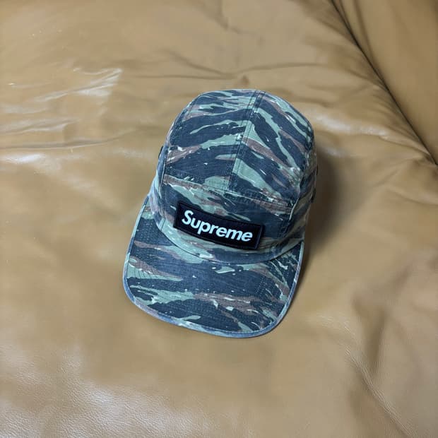 슈프림 캠프캡 모자 박스로고 24ss 타이거 카모 올리브