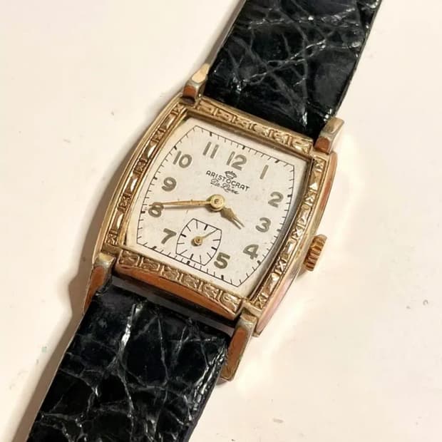 1930년대 빈티지 스위스 사각 수동 시계 엔틱 아르데코 금장 SWISS