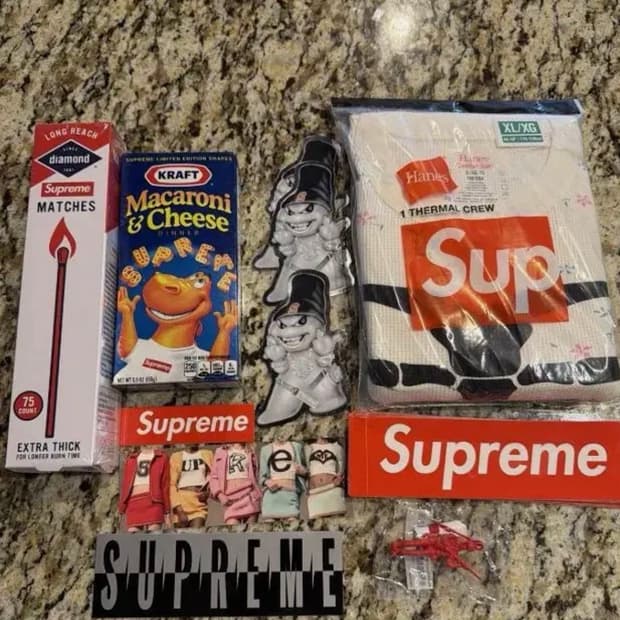 [XL] 슈프림 헤인즈 본즈 써멀 크루 플로럴 (1개입) - 25FW